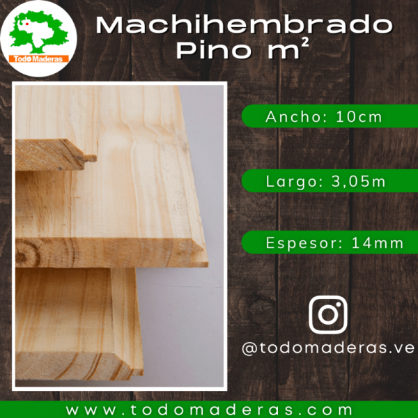 Machihembrado Pino 14x100x3050