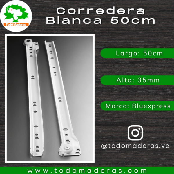 Corredera Blanca 50cm