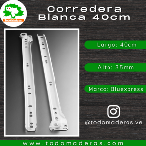 Corredera Blanca 40cm