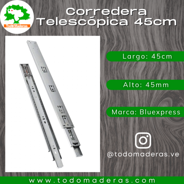 Corredera Telescópica 45cm